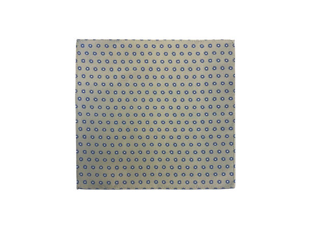 Santi silkeslips+lommetørkle mønstert sett hengende grønn 