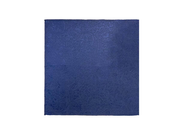 Santi silkeslips+lommetørkle mønstert sett hengende navy 