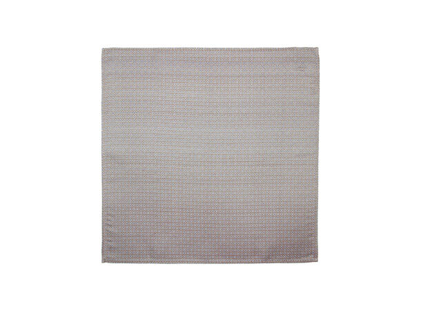 Santi silkeslips+lommetørkle mønstret* sett hengende mokka 