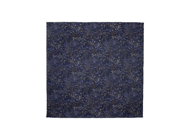 Santi silkeslips+lommetørkle mønstret sett hengende cognac 