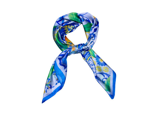 Skjerf lemon 70x70 blå 