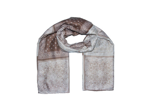 Skjerf m/firkanter 85x180 beige* 