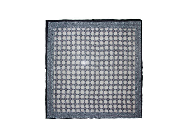 Skjerf m/kant Ull 70x70 sort* 