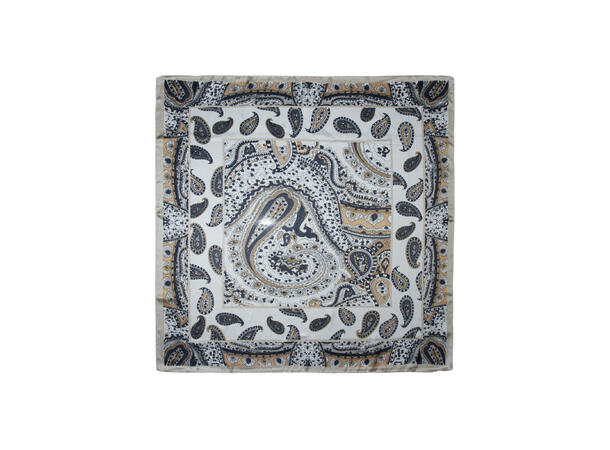 Skjerf paisley 70x70 offwhite 