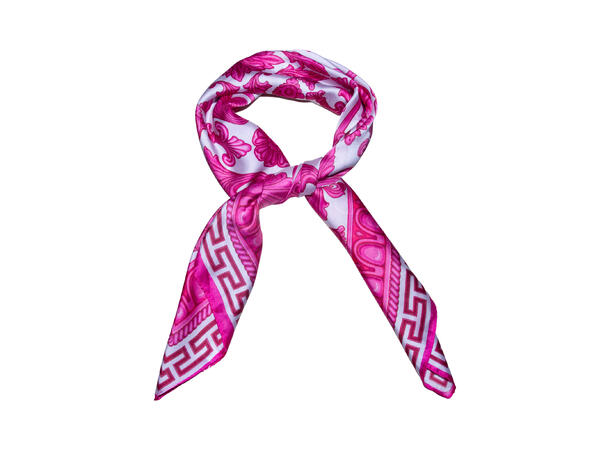 Skjerf paisley 70x70 rosa 