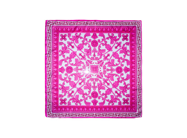 Skjerf paisley 70x70 rosa 