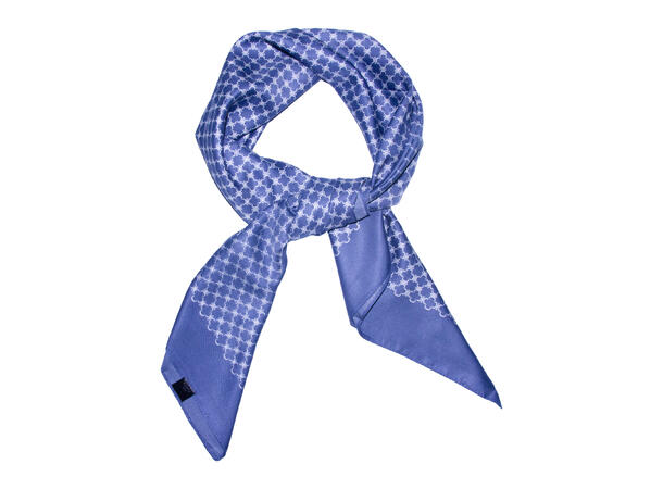 Skjerf småmønstret 90x90 blå 