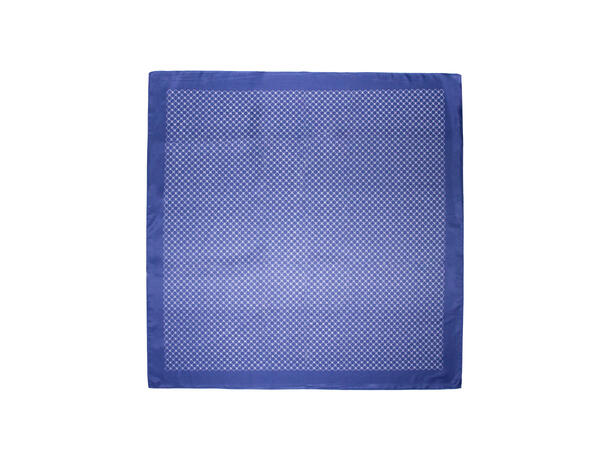 Skjerf småmønstret 90x90 blå 