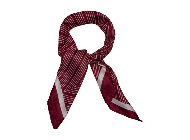 Skjerf zig zag 65x65 vinrød 