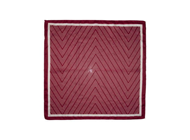 Skjerf zig zag 65x65 vinrød 