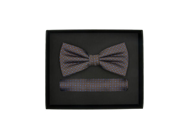 Sløyfe m/lommetørkle småmønstret brun 