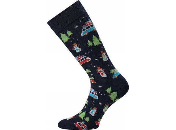 Claudio socks Sort med hvid tekst 40-47 - AW25 