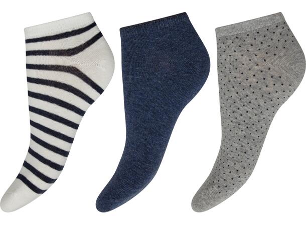 DECOY 3-pack sneaker sock cott Multicolor 37-41 Økotex - SS26 