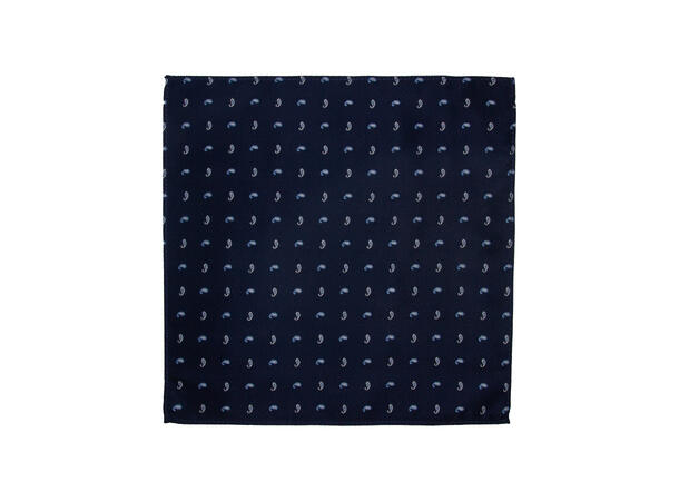 Da Vinci slips+lommetørkle mønstert sett hengende blå 
