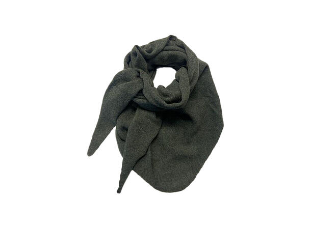 Dame Sjal ensfarget triangle grønn Høst25 