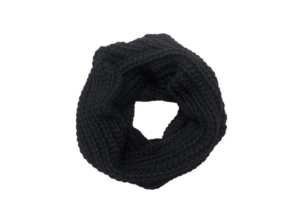 Dame Tube Grovstrikket 27x70cm sort Høst26 