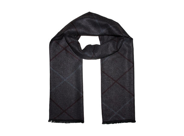 Herre skjerf mønstret 30x180 brun Høst26 