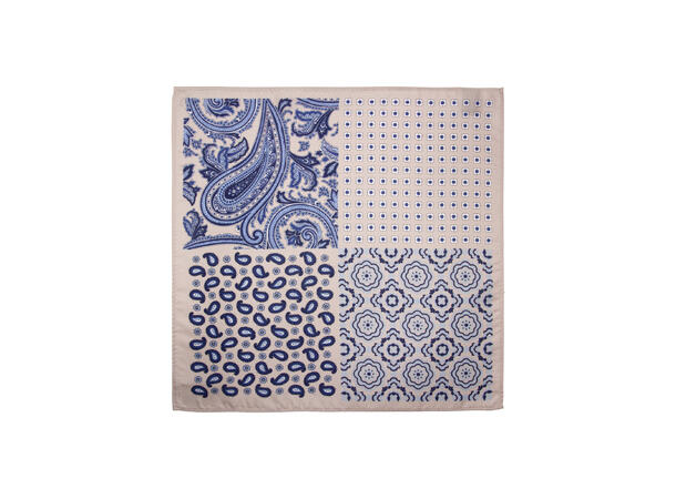 Lommetørkle multi mønster beige* 