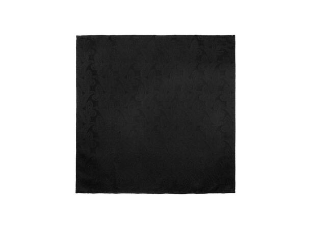 Santi silkeslips+lommetørkle mønstret sett hengende grå/sort 