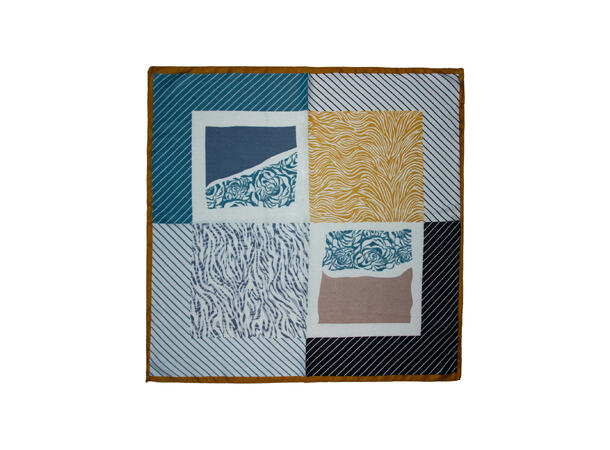 Skjerf 4-sidet 65x65 blå 