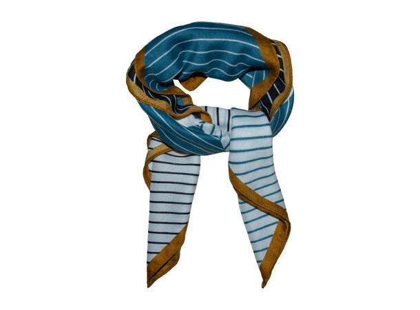 Skjerf 4-sidet 65x65 blå 