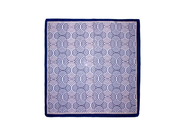 Skjerf "bølger" 70x70 blå 