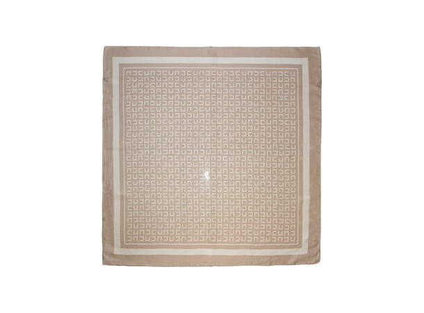 Skjerf enkel mønster 70x70 beige 