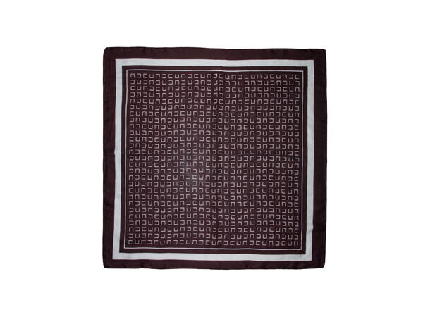 Skjerf enkel mønster 70x70 brun 