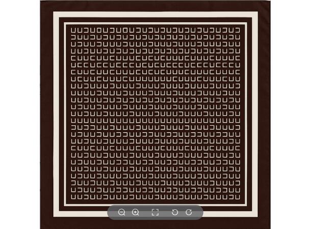 Skjerf enkel mønster 70x70 brun* 