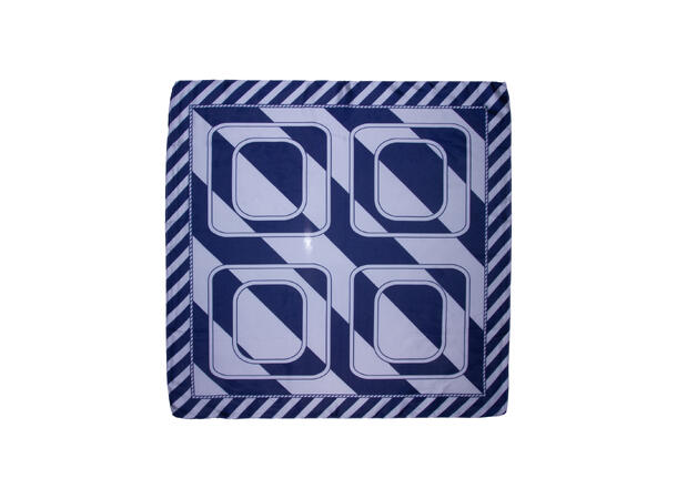 Skjerf geometri 70x70 blå* 