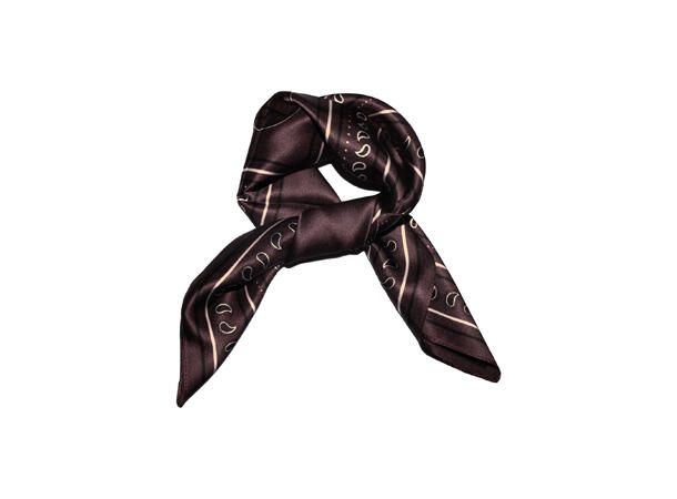 Skjerf klassisk SILKE 70x70 brun* 