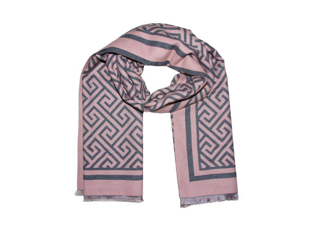 Skjerf labyrint 65x180 rosa Høst26 