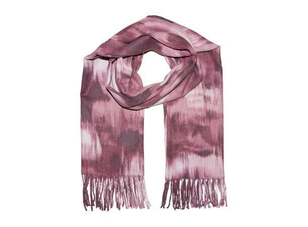 Skjerf løpende mønster 70x180 rosa Høst26 