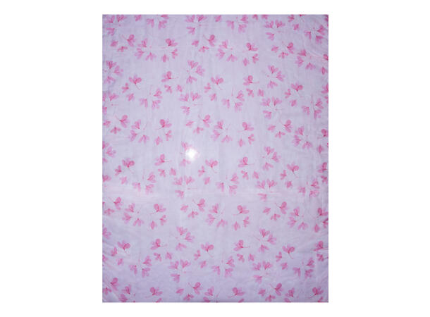 Skjerf m/blader 75x180 rosa 
