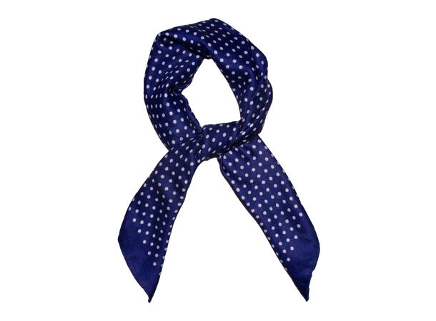 Skjerf m/prikker 65x65 blå* 