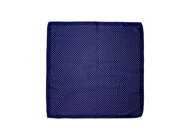 Skjerf m/prikker 65x65 blå* 