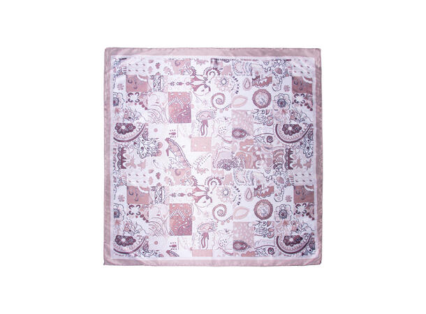 Skjerf m/små ruter 70x70 brun* 