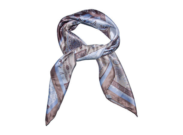 Skjerf paisley 70x70 beige 