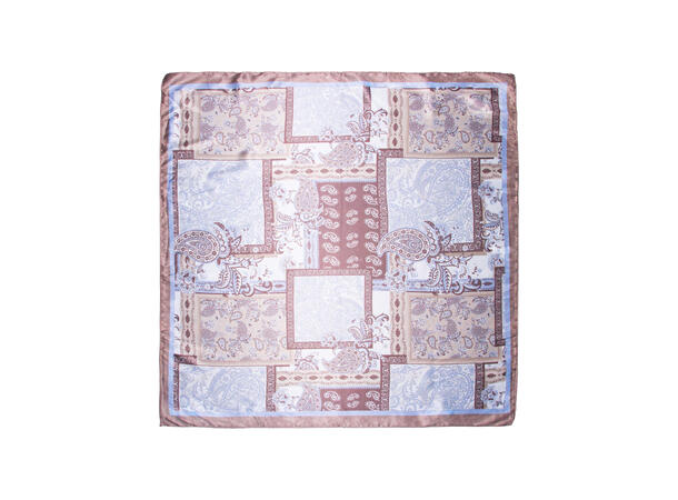 Skjerf paisley 70x70 beige 