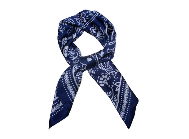Skjerf paisley 70x70 blå 