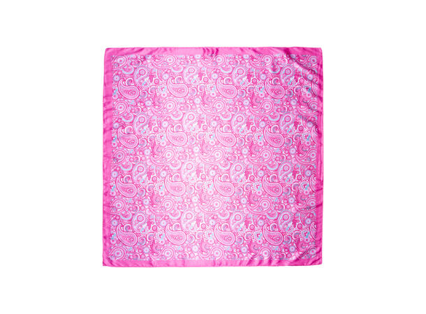 Skjerf paisley 70x70 rosa 