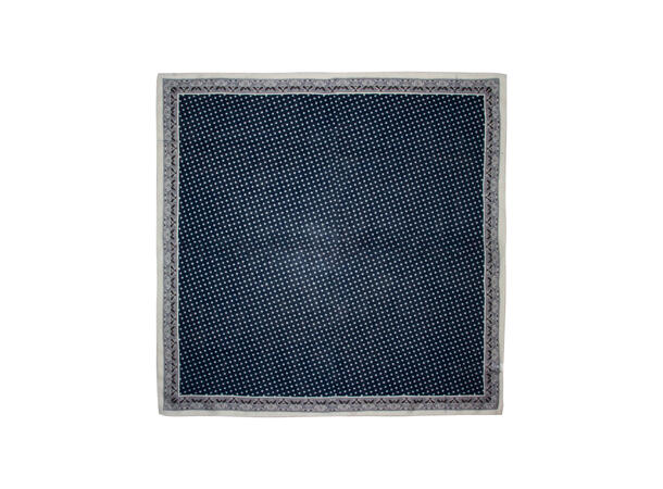 Skjerf paisley Ull 70x70 navy 