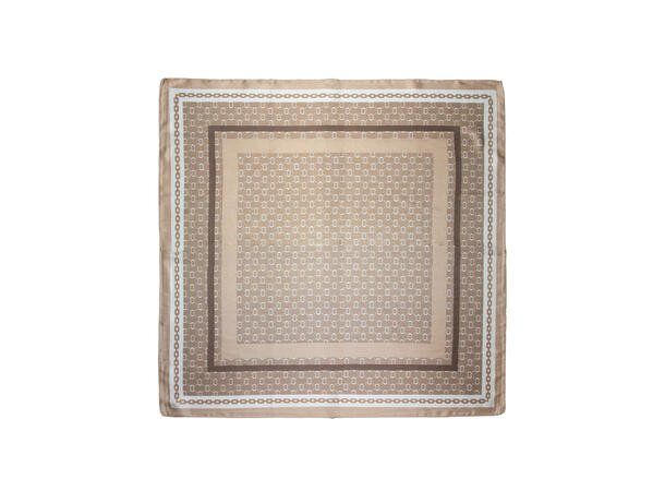 Skjerf småmønstert 70x70 brun 