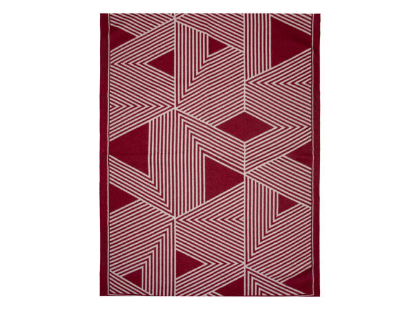 Skjerf stripet 65x180 vinrød Høst26 