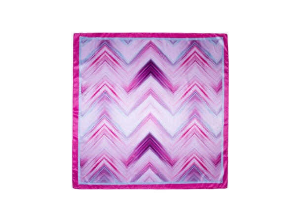 Skjerf zig zag 70x70 rosa 