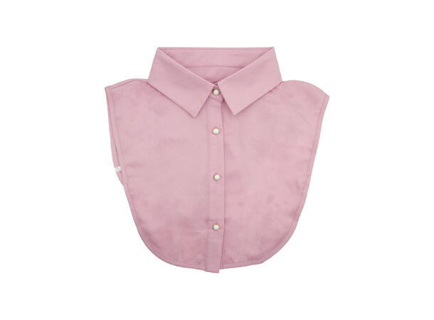 Skjortekrage m/perle knapper rosa 