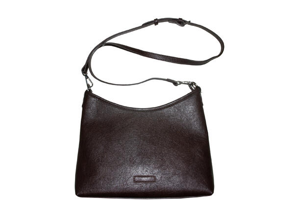 Veske enkel brun (sølv tilbehør) 