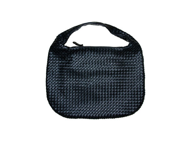 Veske flettet stor sort 