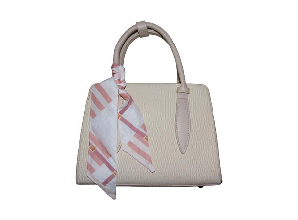 Veske m/skjerf og hank m/sølv tilbehør offwhite 