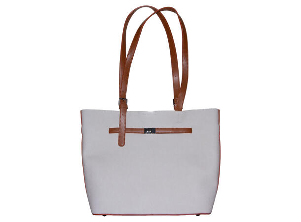 Veske stor m/ tilleggsveske offwhite 